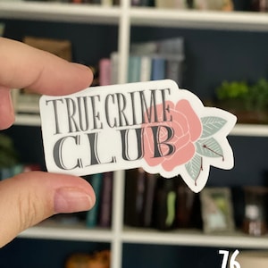 True Crime Club - Sticker - Waterdichte Vinyl Sticker Decal