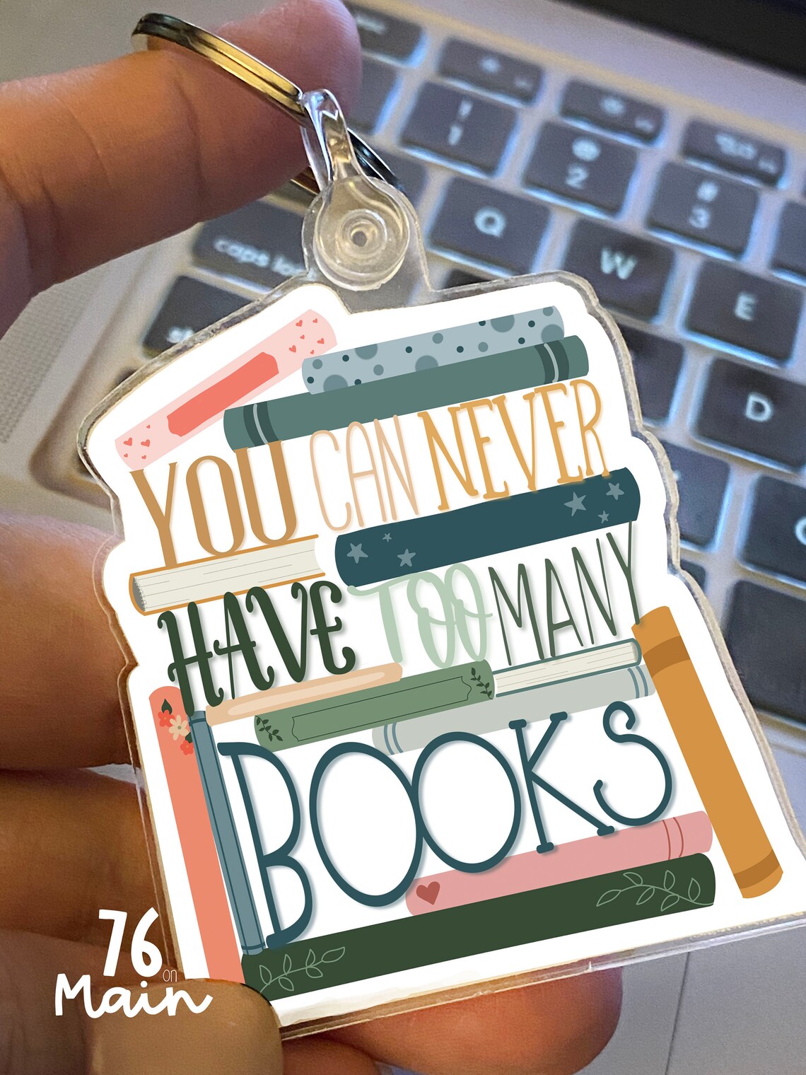 You Can Never Have too Many Books Acrylic Keychain/ Backpack/ Etsy