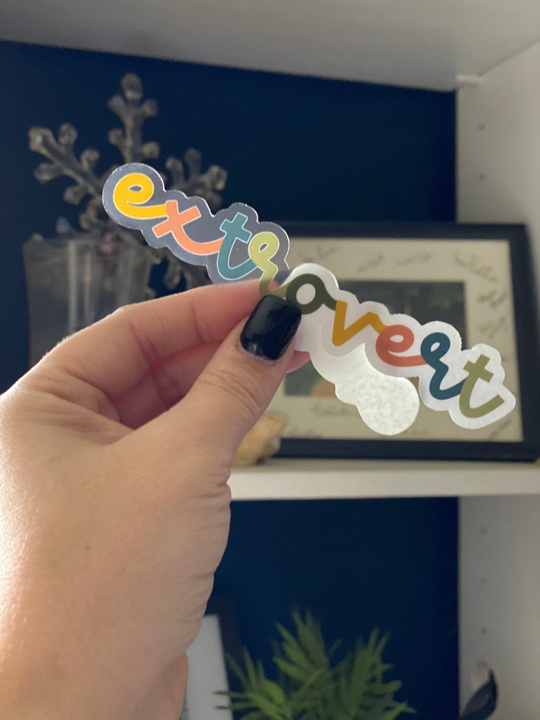 Extrovert Waterproof Clear Vinyl Sticker Decal - Etsy