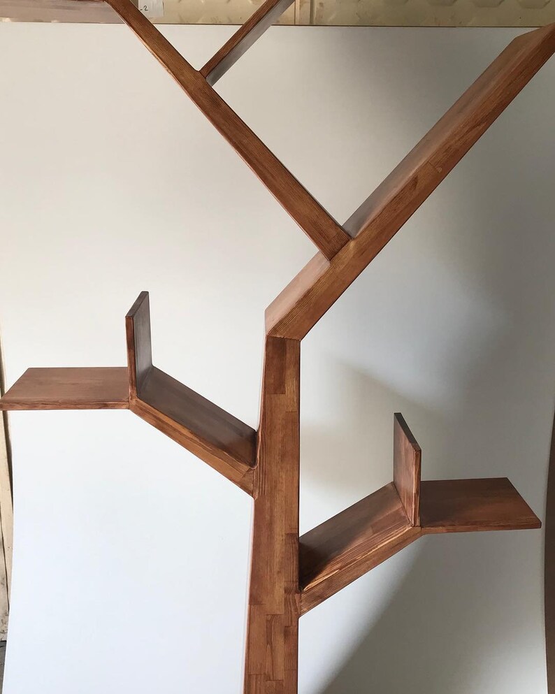 Tree Bookcases Unique Rustic Tree Branch Bookshelves Book Etsy