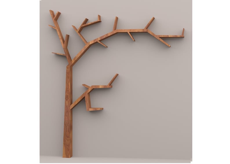 Natural Wooden Tree Bookcases Rustic Tree Branch Bookshelf Etsy