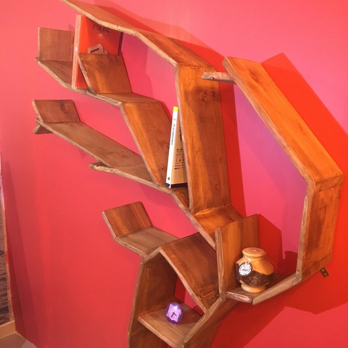 Unique Tree Bookcases Decorative Rustic Tree Branch Etsy