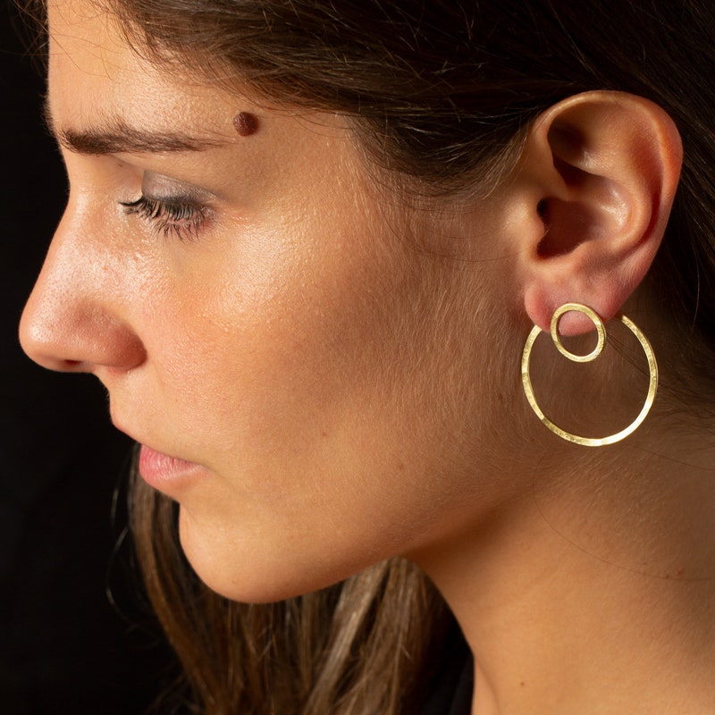 Double Sided Earring - Etsy Australia