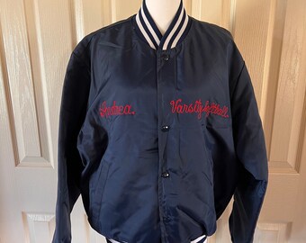 Vintage Swingster Varsity Jacket: Chain Stitch Eagles Softball