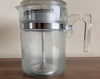 Vintage Pyrex Flameware Coffee Percolator: 7826 H, Mid-century