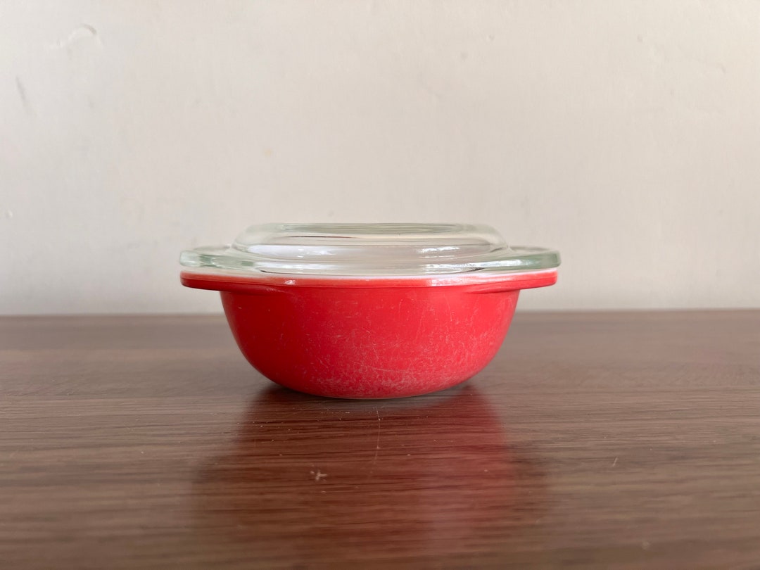 Vintage Pyrex 080 Pink With Lid Flamingo Red, Small Pyrex Dish With Lid ...