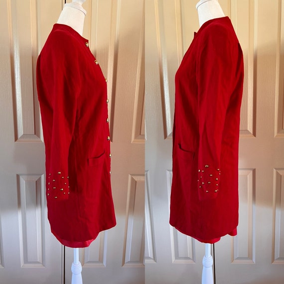 vintage Lilli Ann for I. Magnin red dress or coat… - image 7
