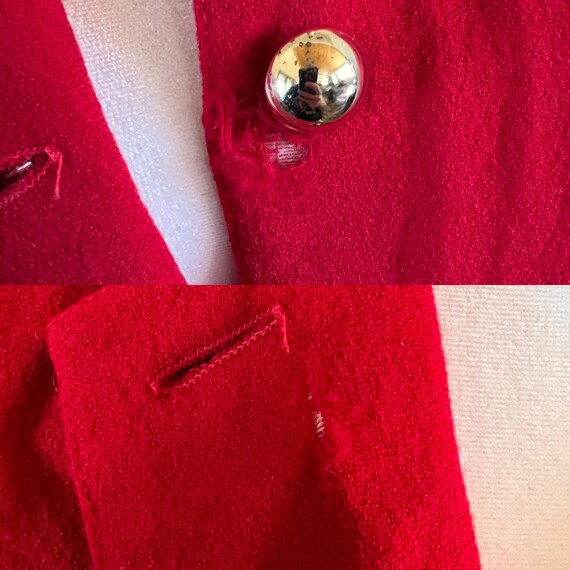 vintage Lilli Ann for I. Magnin red dress or coat… - image 8