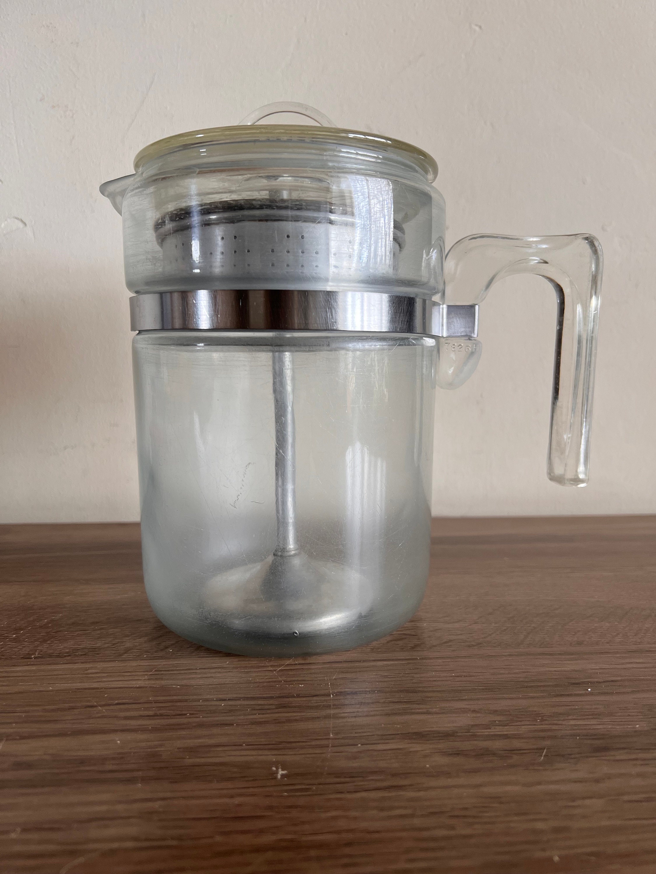 Vintage Pyrex Percolator Clear Glass, Complete, Rare 7826 H