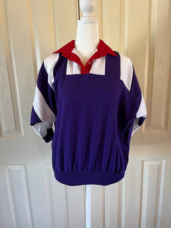 Vintage 90s Cortiva womens tennis shirt, dolman h… - image 1