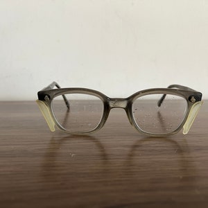 Vintage AO American Optical Safety Glasses - Grey Plastic Shields