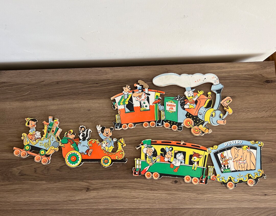 Vintage Disney Train Wall Hanging. Kids Room Decor Three Etsy