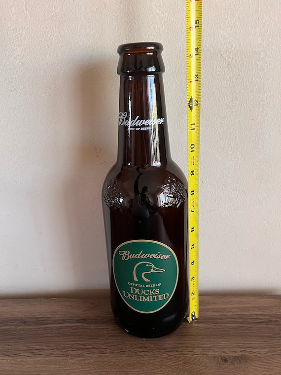 Vintage 90s Budweiser Ducks Unlimited Beer Bottle - 14.5