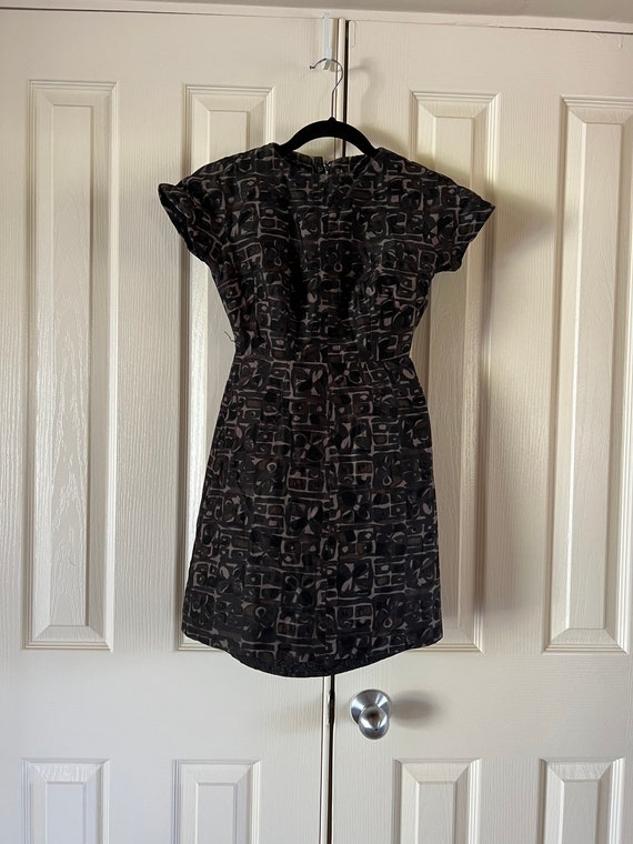 Vintage xxs 60s dress, fully lined, short sleeve … - image 2