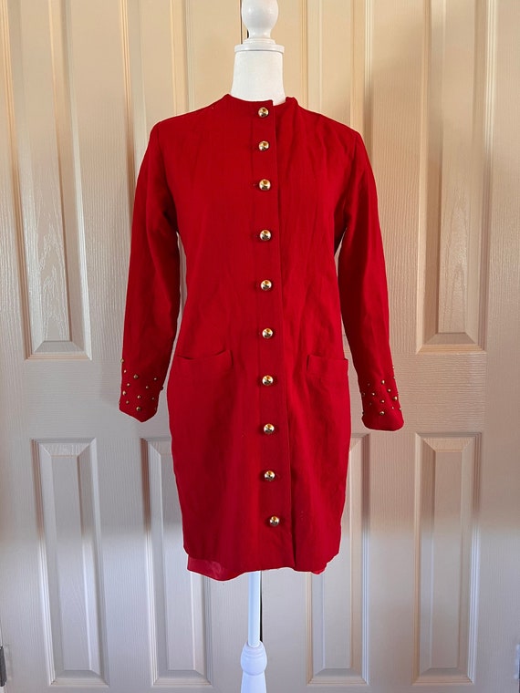 vintage Lilli Ann for I. Magnin red dress or coat,