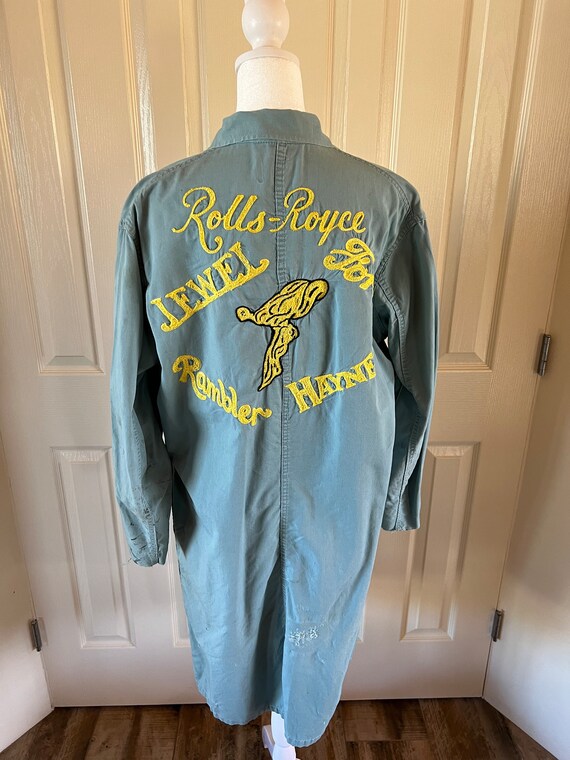 Vintage auto mechanic jacket clearance