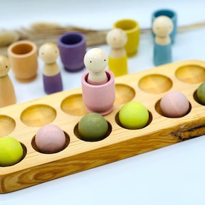 Wooden toys, Montessori toys, motor skills toys, pegboard gnomes