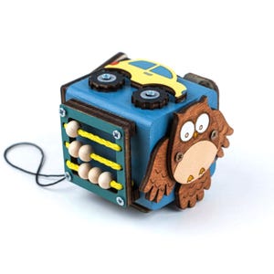 Busy Cube Motor Skills Cube Wooden Toy Gift Ideas for a 1st Birthday image 6
