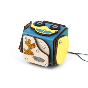 Busy Cube Motor Skills Cube Wooden Toy Gift Ideas for a 1st Birthday image 5