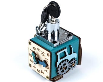 Activity cube, wooden toy, baby toy, Montessori toy, busy cube