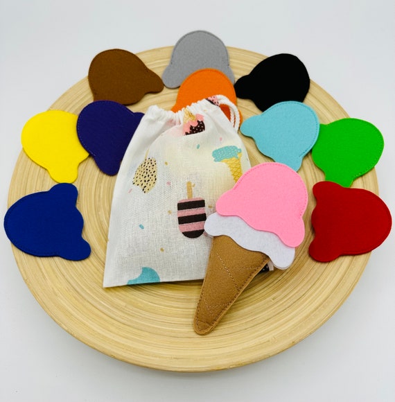 Children's Game Game Ice Cream Parlor Ice Cream Made of Felt