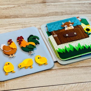 YANGUN Filzbuch Bauernhof - 20-in-1 Quiet Book Für Kinder Ab 1-6 Jahre Mit Montessori-Lernspielen