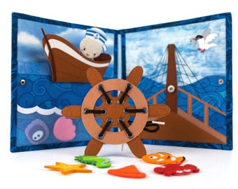 Quiet Book Gift 1st Birthday Montessori Toy Interactive Toy Motor Skills Toy