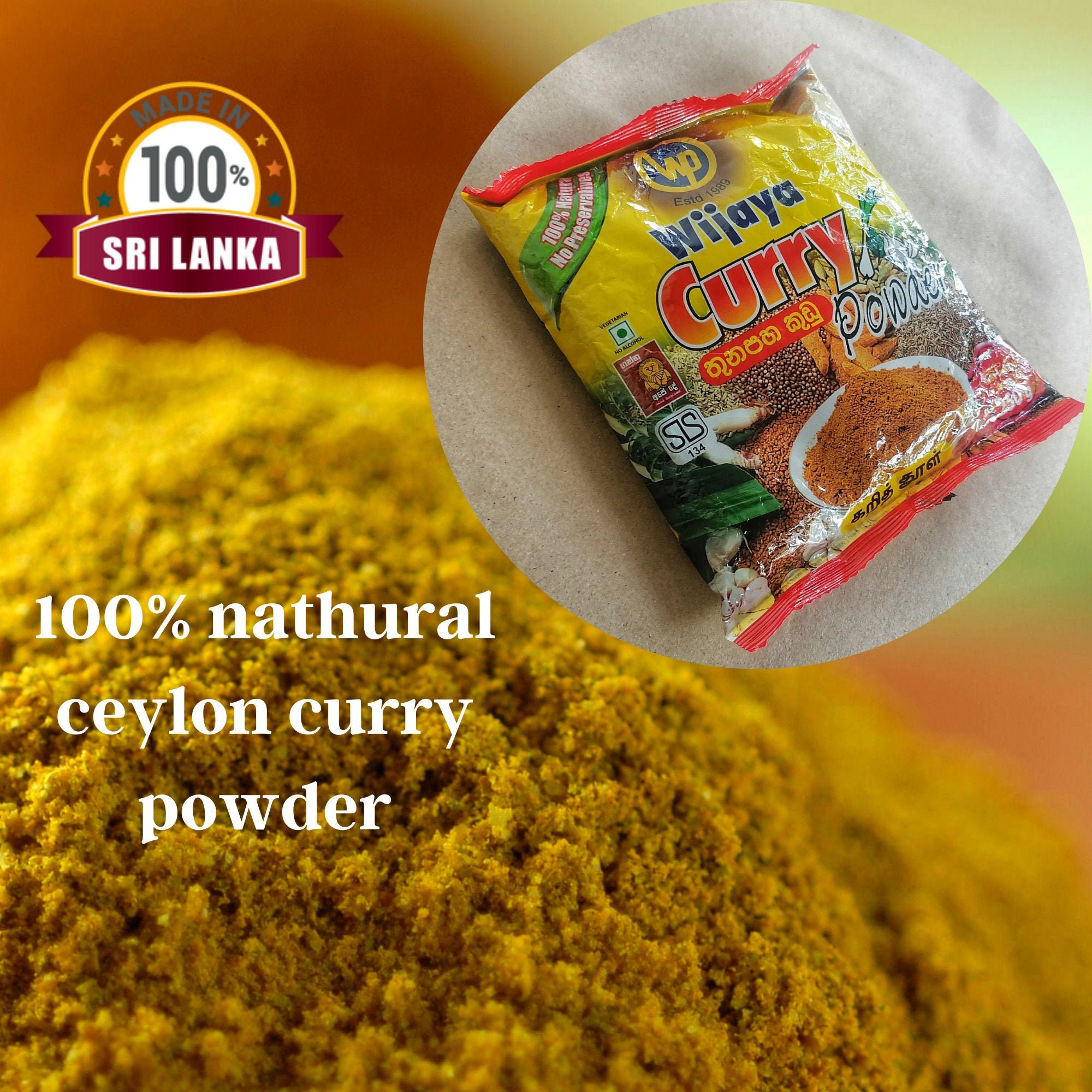 Ceylon Curry Powder 100 Nathural Ground Pure Spices Sri Etsy UK