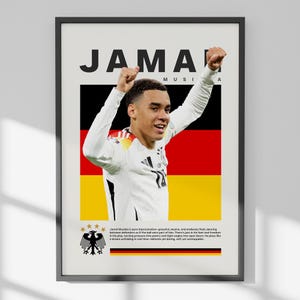 Jamal Musiala Germany Poster: Nations League Football Art (Digital Download A3 JPEG/PNG)