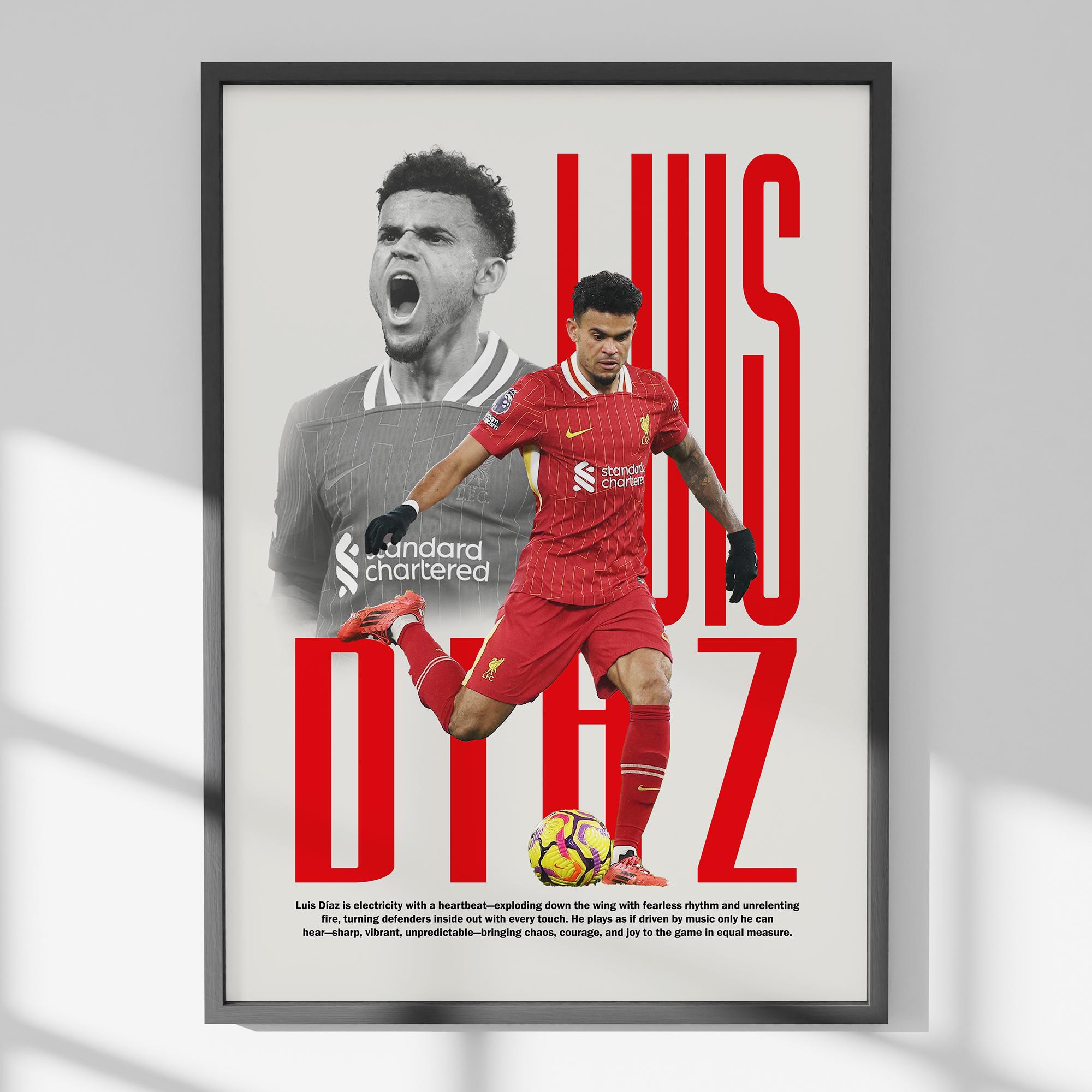 ルイス・ディアス リバプールFC ポスター – サッカー ウォールアート