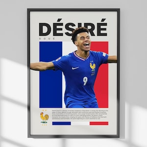 Desire Doue France Poster: French Football Wall Art (Digital Download A3 JPEG/PNG)
