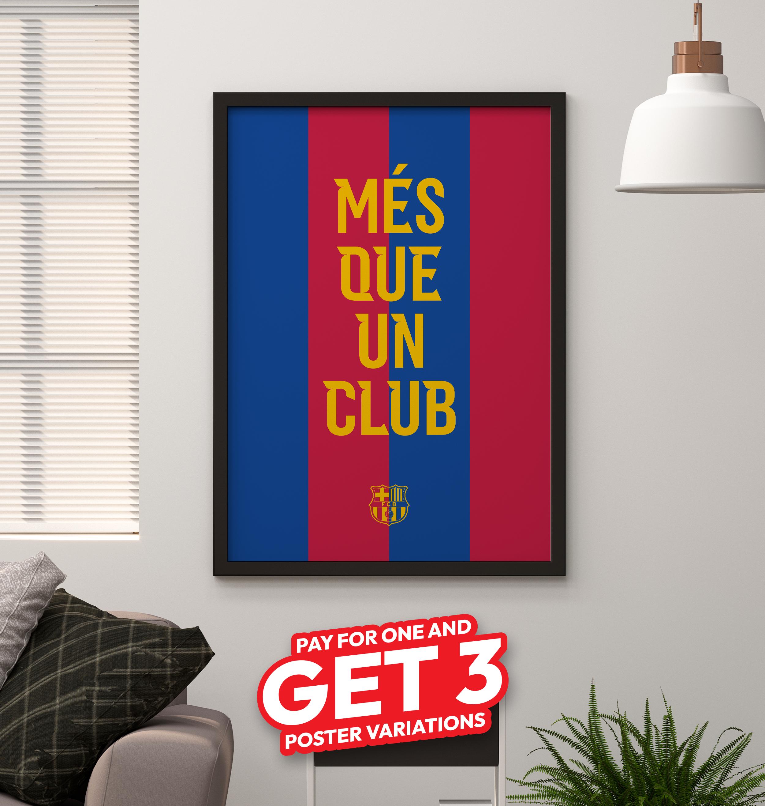 FC Barcelona Poster | Més Que Un Club Wall Art | Barça Digital