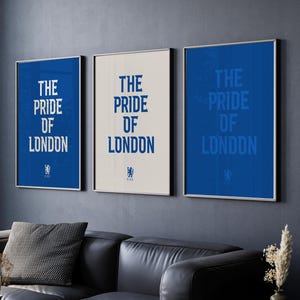 Chelsea FC Poster | The Pride of London Wall Art | Chelsea Football Club Print (Digital Download)