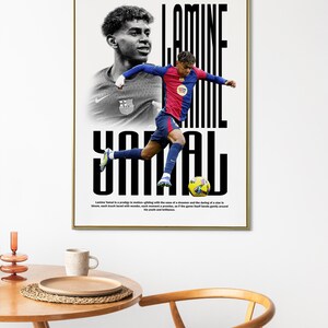 Lamine Yamal Poster FC Barcelona Barca Football Wall Art Soccer