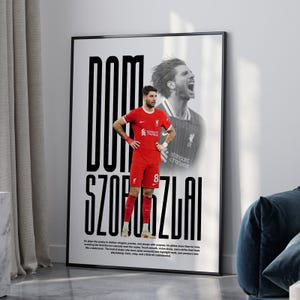 Dominik Szoboszlai Poster – Liverpool Football Wall Art | Digital Print for Sports Fans, Man Cave, or Teen Room Decor