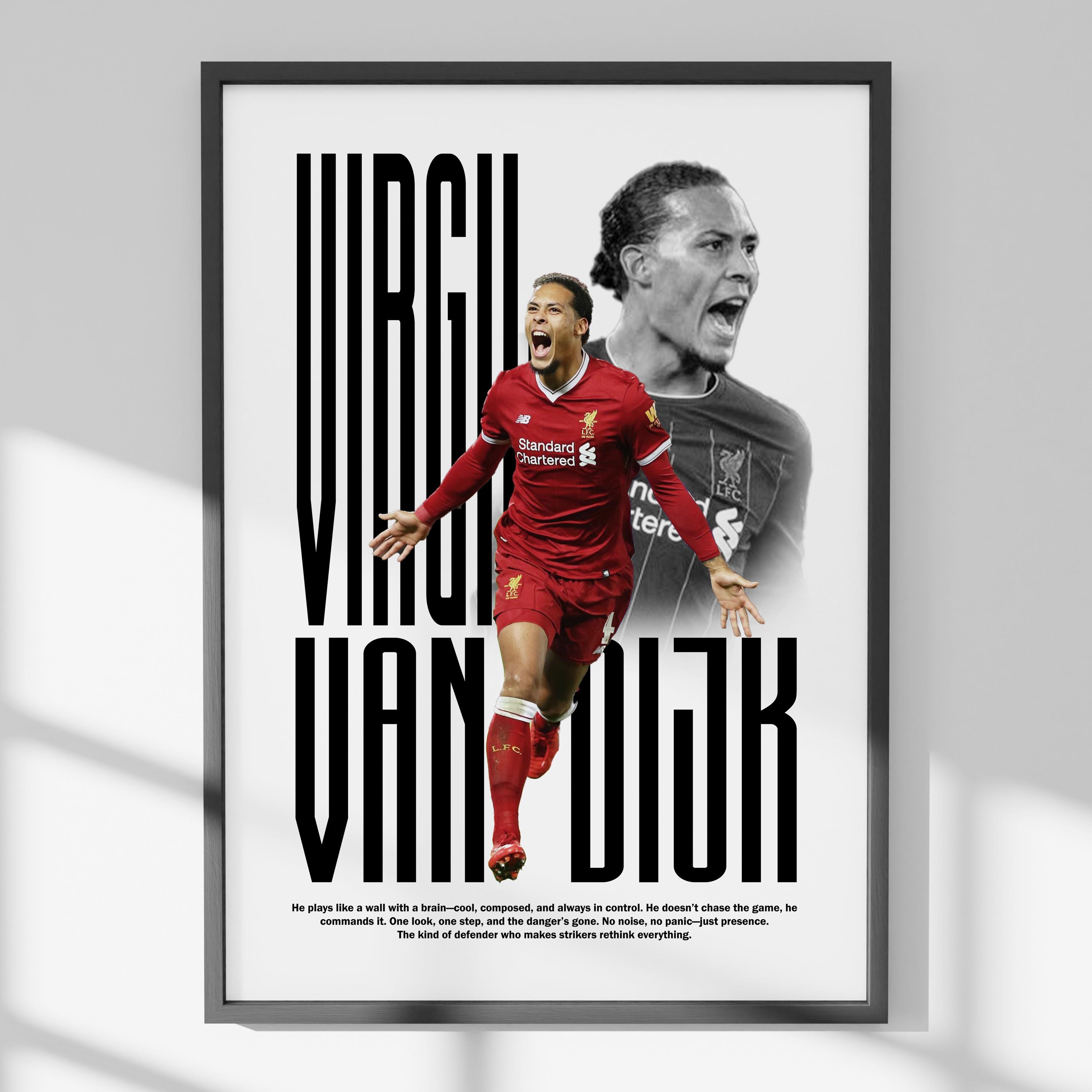 Virgil Van Dijk Poster | Liverpool FC | Football Art | Premium - Foto 7