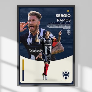 Sergio Ramos Monterrey Poster | Club World Cup 2025 Tribute | 25/26 Season Football Wall Art | Digital Print | Mexico Soccer Decor