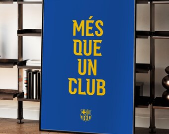 FC Barcelona Poster | Més Que Un Club Wall Art | Barça Digital