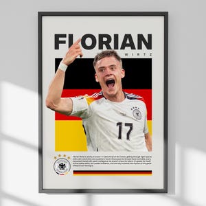 Florian Wirtz Germany Poster: Minimalist Football Wall Art (Digital Download A3 JPEG/PNG)