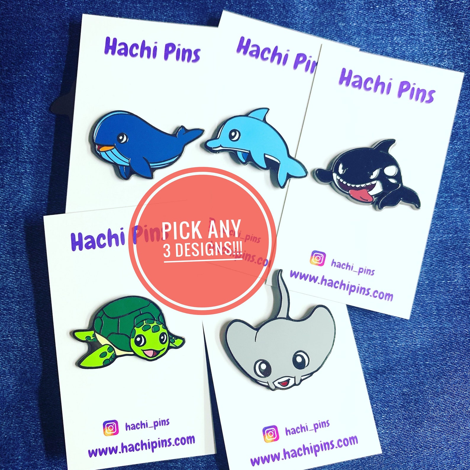 Enamel Pin Set Kawaii Pins Animal Pins | Etsy