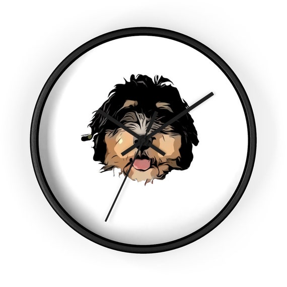 Bernedoodle clock - Dog Theme 10" Wall Clock - Wall clock