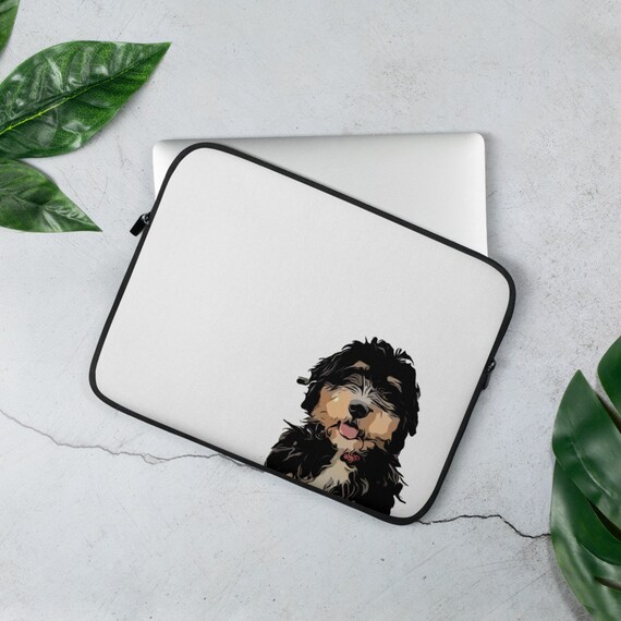 Bernedoodle Laptop Sleeve - Doodle Dog Laptop Sleeve 13 inch, 15 inch - Macbook Pro Case - Laptop Cover - Bag - Laptop Sleeve