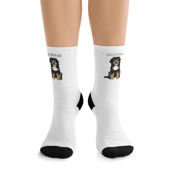 Bernedoodle Socks - Cute Doodle Gift - Funny Doodle - Dog Socks - Socks