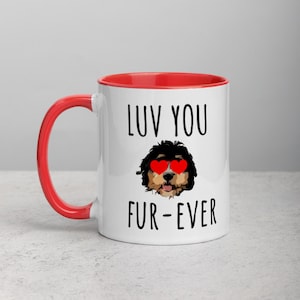 Bernedoodle Mom - Koffie Mok - Bernedoodle Lover - Cadeau voor Valentijnsdag - Leuke Koffie Mok 11oz - Hond Moeder - Mok met Kleur Binnenin
