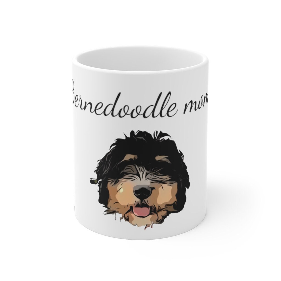 Bernedoodle Ceramic Coffee Mug 11oz - Fluffy Dog Lover Mug With Vibrant Print