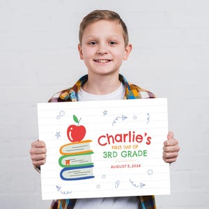 PRINTABLE | PERSONALIZED in less than 12 HOURS | First Day of School 2024-2025 Photo Sign | [#5]