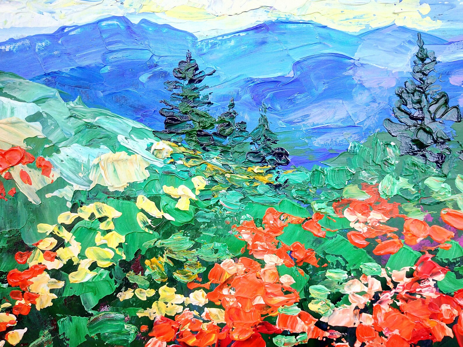 North Carolina painting Original art Mountain landscape Etsy