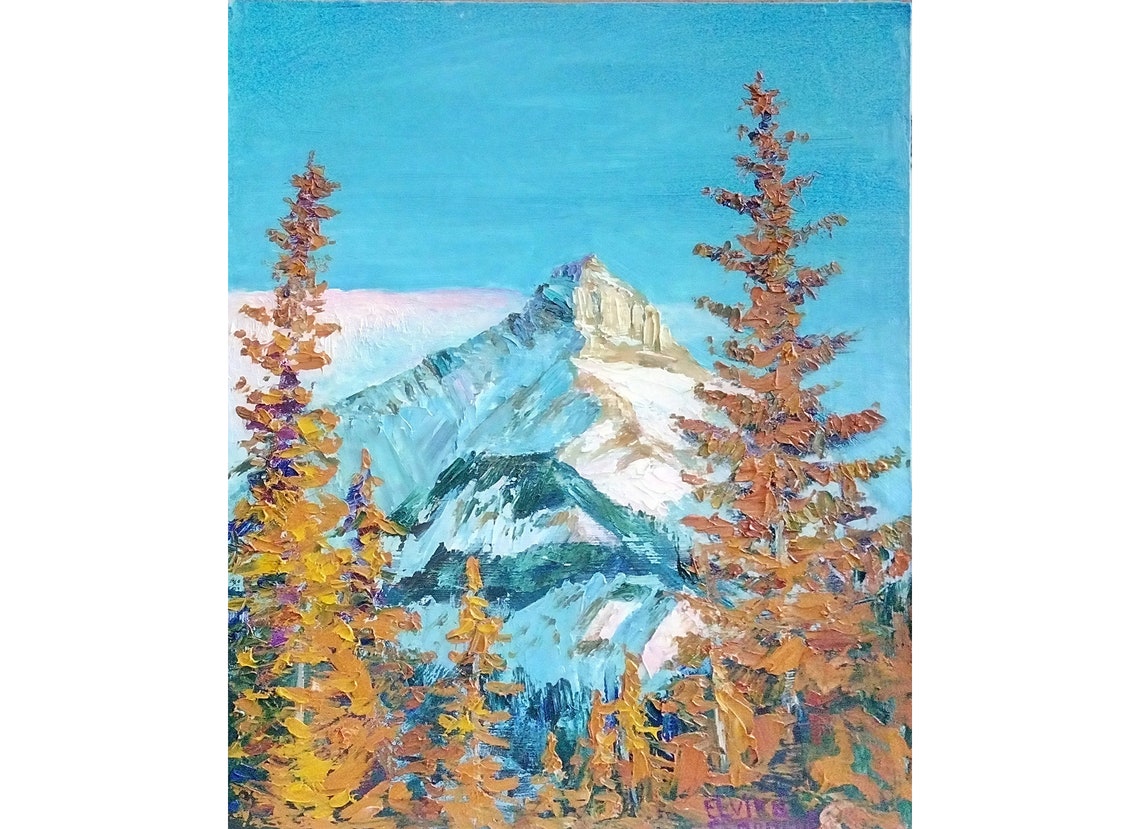 Rocky Mountain Painting Original Art Colorado Landscape | Etsy