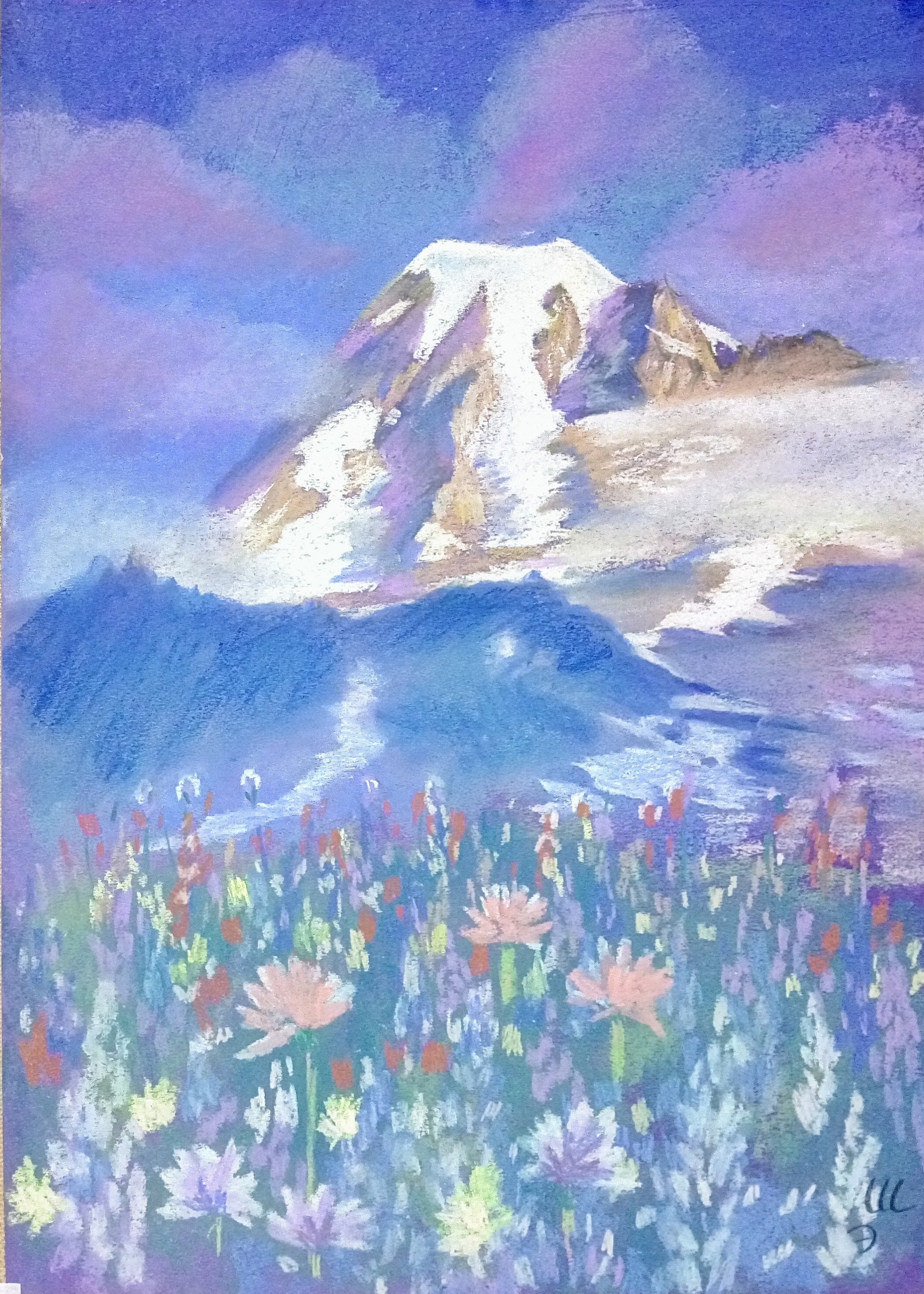 Mount Rainier painting Original art National park Mt Rainier Etsy