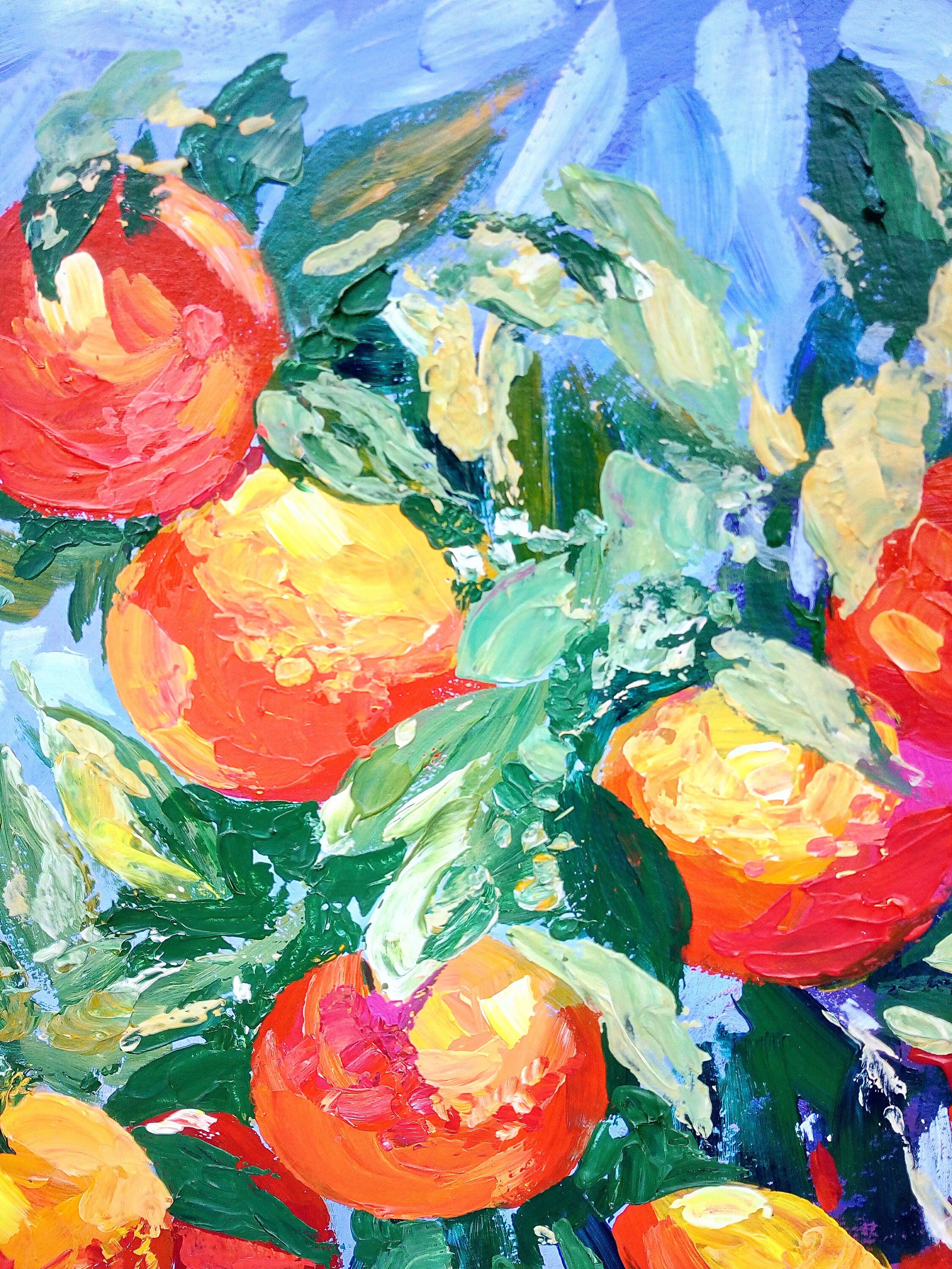 Orange tree Painting Original art Impasto painting Original Etsy